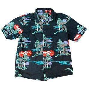 NEFF Psychedelic Mushroom Forest‎ Shirt Mens Small Button Up